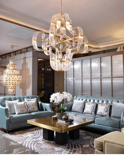 Modern Art Glass Chandelier for Living Room/Dining Room/Kitchen Island/Bedroom