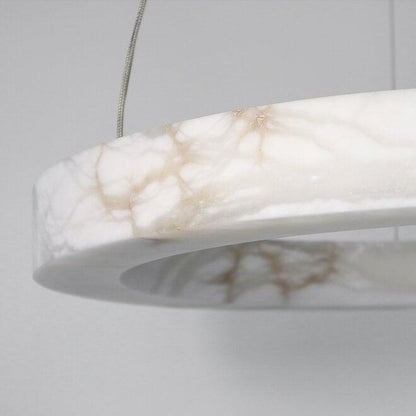 Halo Ring Alabaster Natural Stone Chandelier - Richardrider