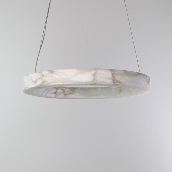 Halo Ring Alabaster Natural Stone Chandelier - Richardrider