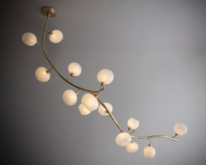 Modern Linear Brass Branches Chandelier for Dining Room - Richardrider