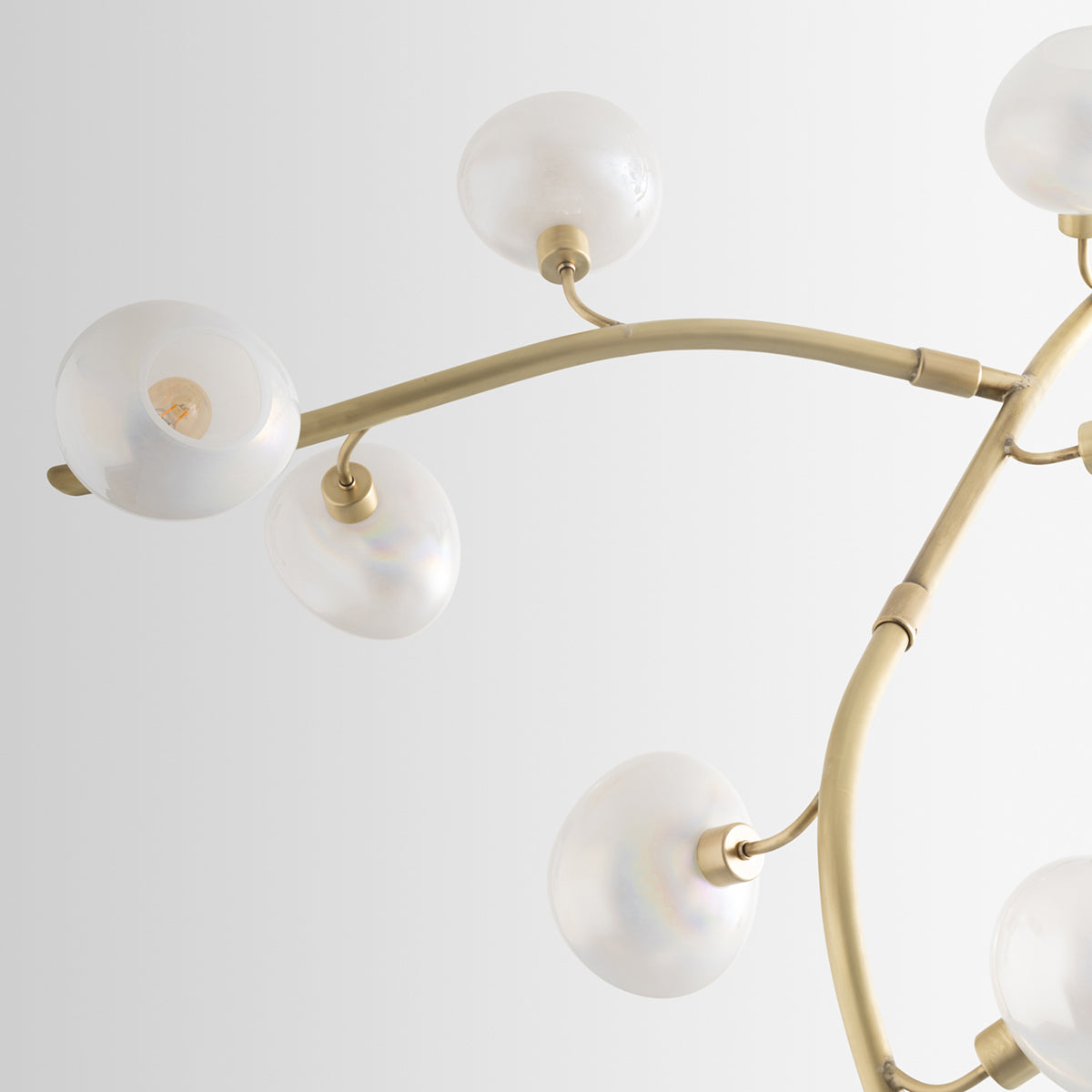 Modern Vertical Branches Glass Globe Chandelier - Richardrider