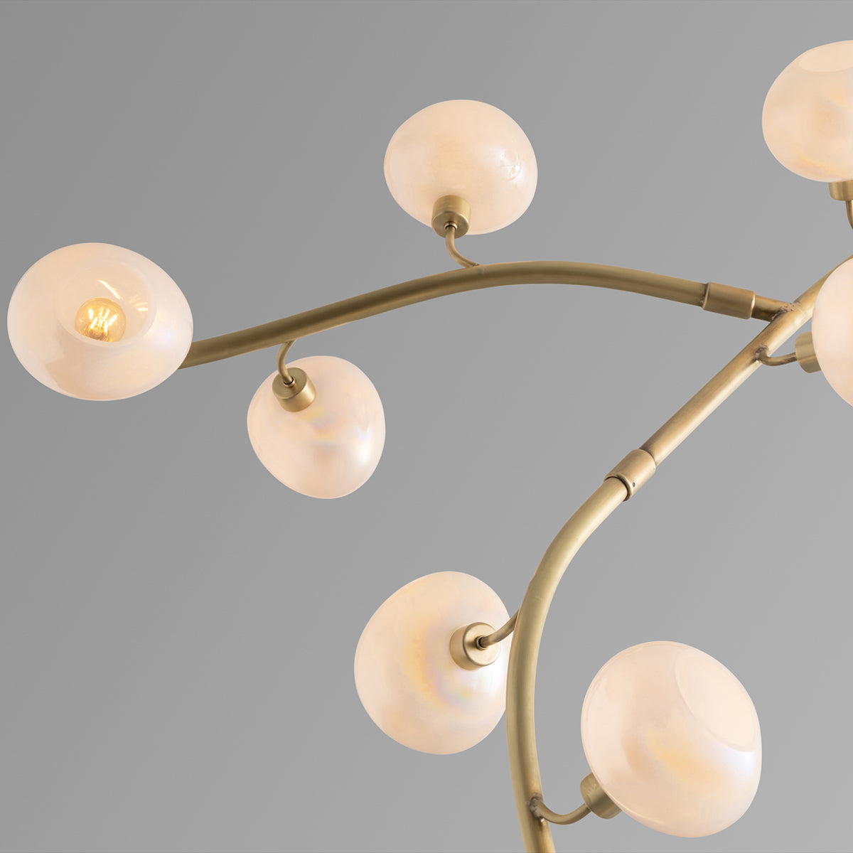 Modern Vertical Branches Glass Globe Chandelier - Richardrider