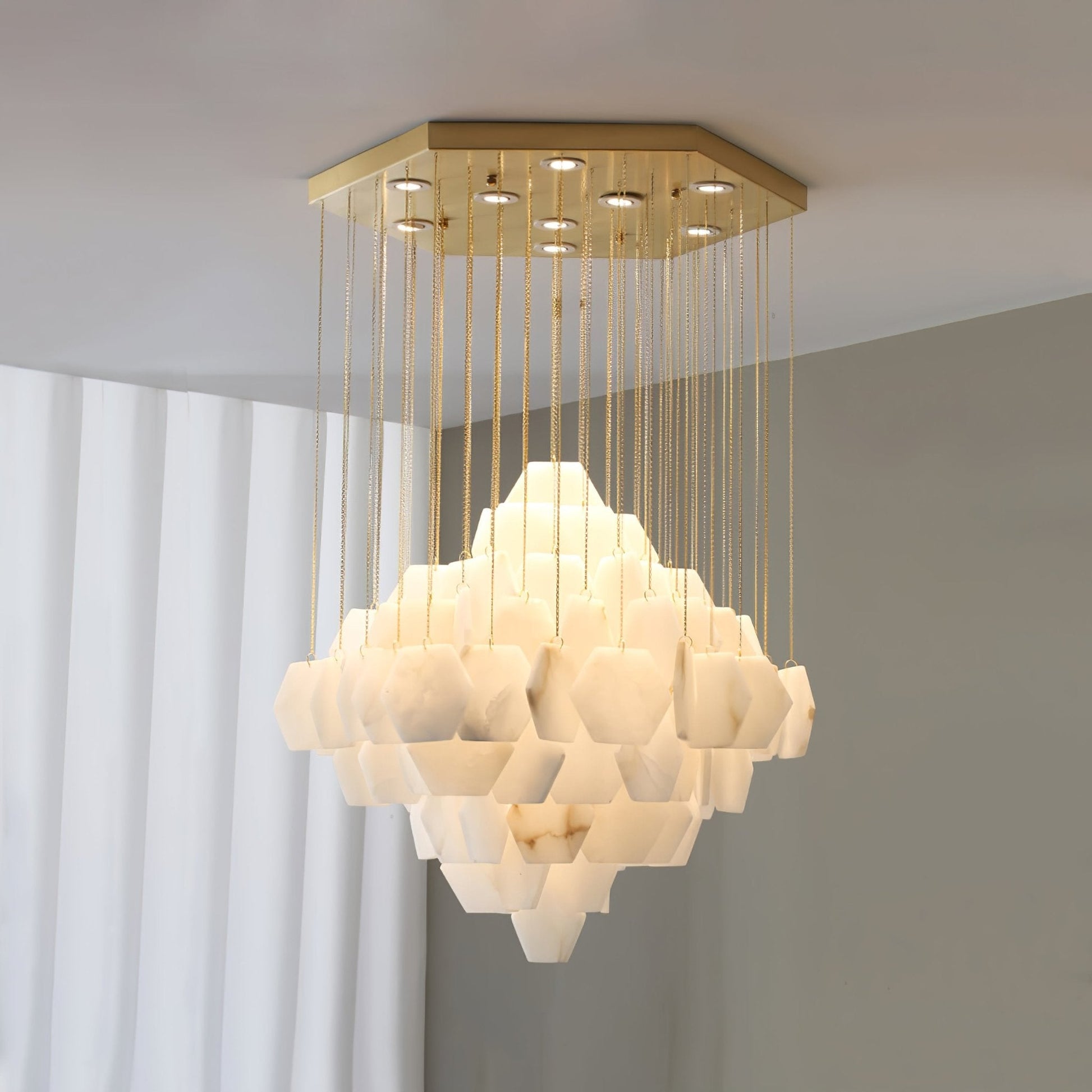 Hexa Alabaster Cascade Chandelier - Richardrider