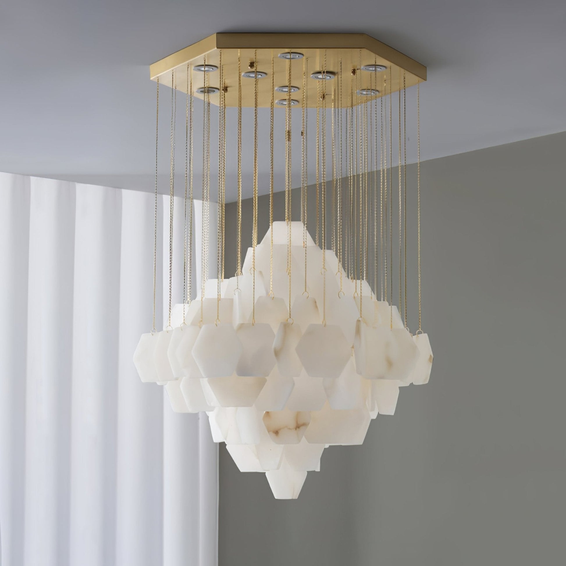 Hexa Alabaster Cascade Chandelier - Richardrider
