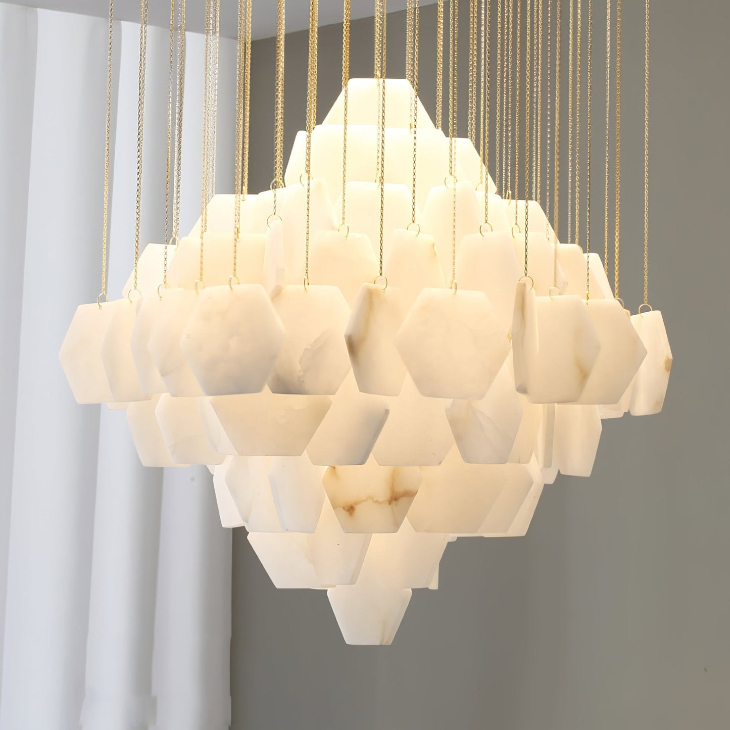 Hexa Alabaster Cascade Chandelier - Richardrider