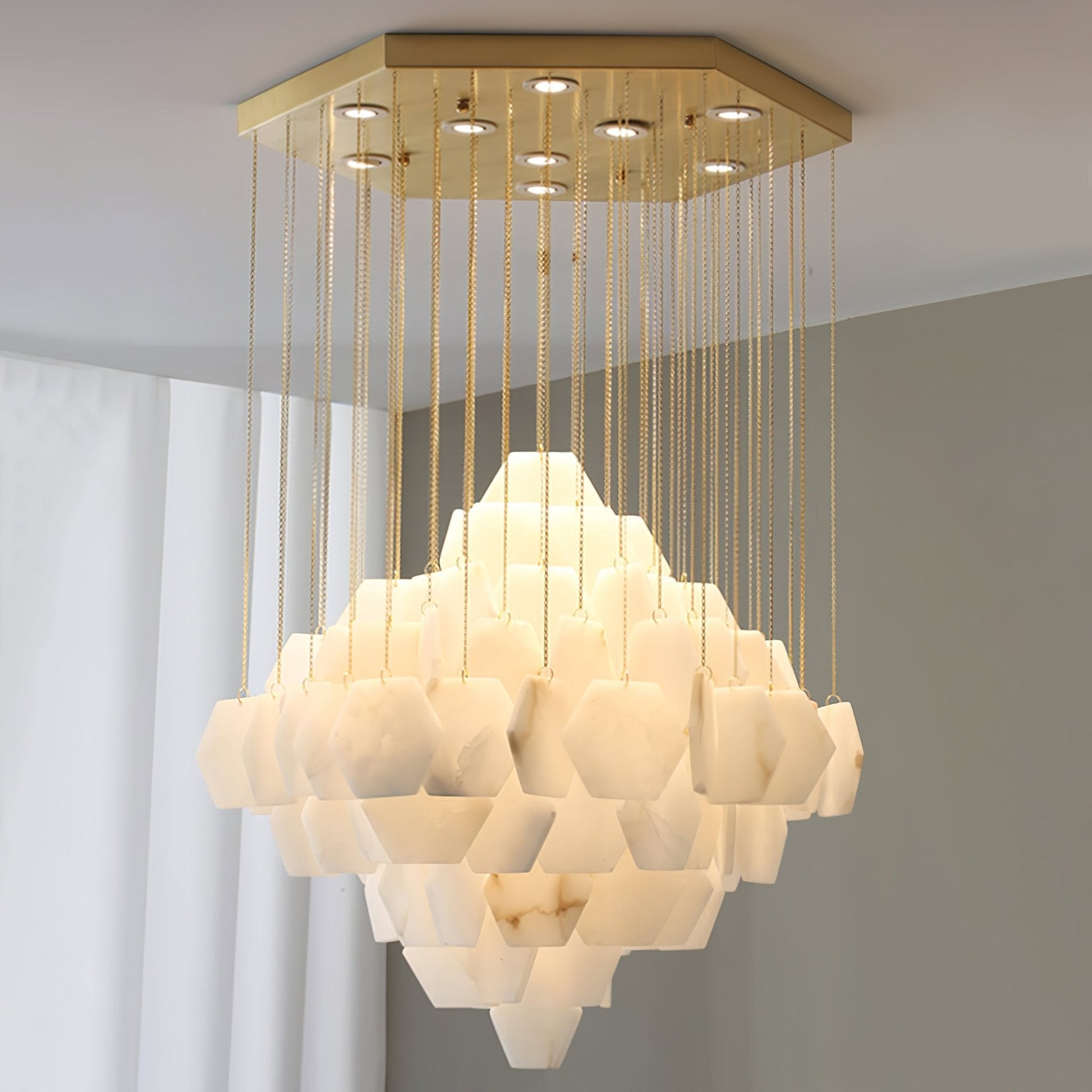 Hexa Alabaster Cascade Chandelier - Richardrider