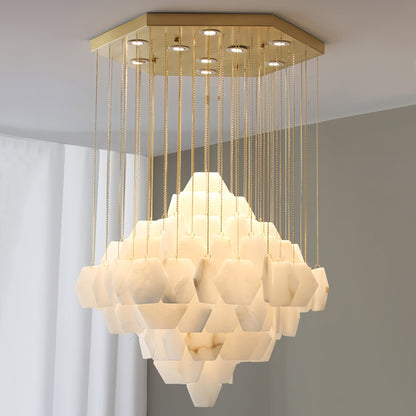 Hexa Alabaster Cascade Chandelier - Richardrider