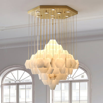 Hexa Alabaster Cascade Chandelier - Richardrider