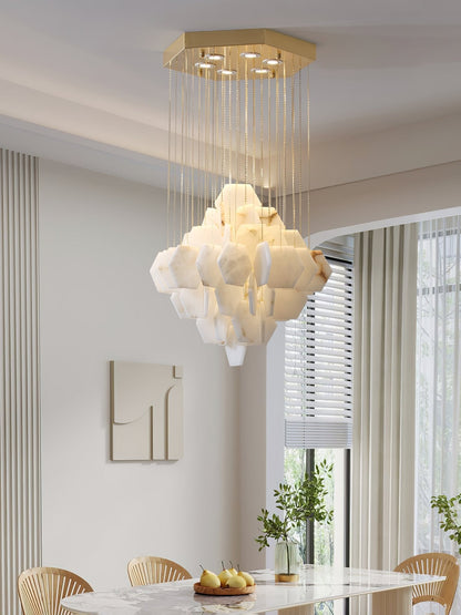 Hexa Alabaster Cascade Chandelier - Richardrider