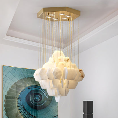 Hexa Alabaster Cascade Chandelier - Richardrider
