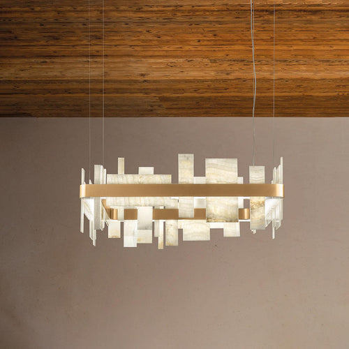 Honice Flake LED Alabaster Chandelier - Richardrider