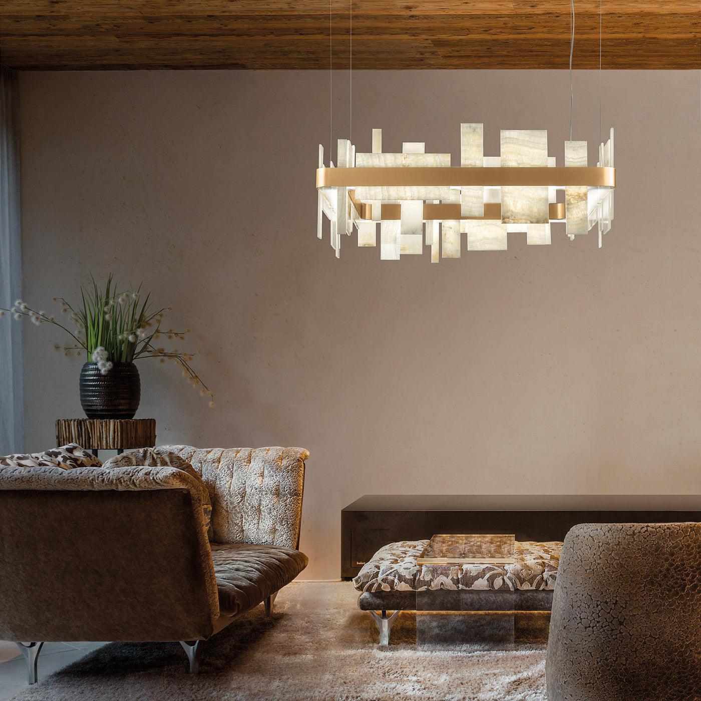 Honice Flake LED Alabaster Chandelier - Richardrider