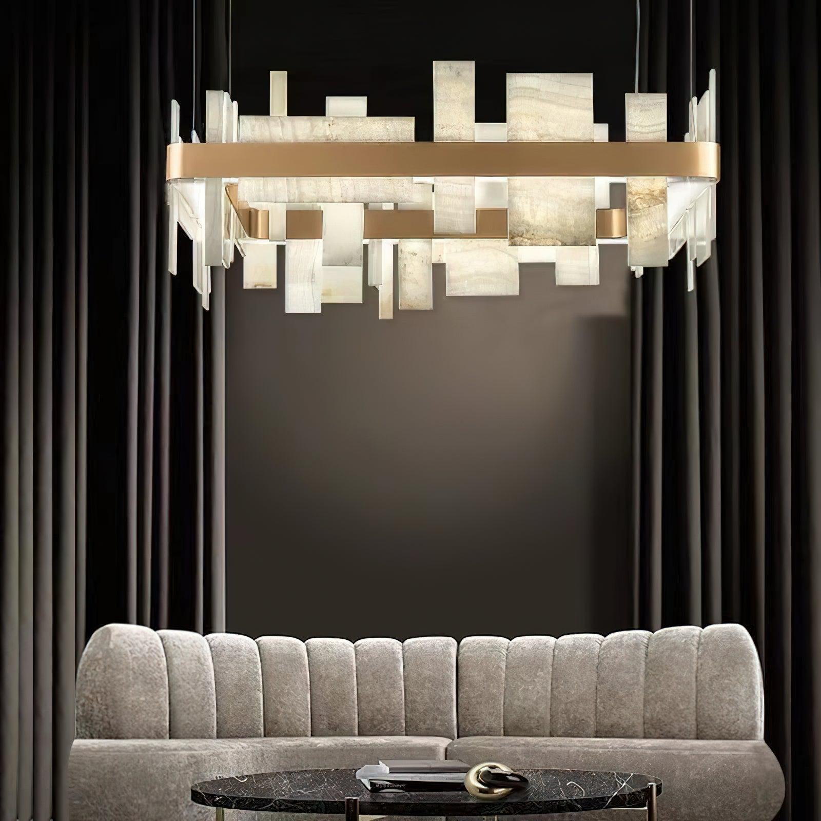 Honice Flake LED Alabaster Chandelier - Richardrider