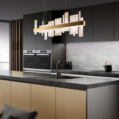Honice Flake LED Alabaster Chandelier - Richardrider