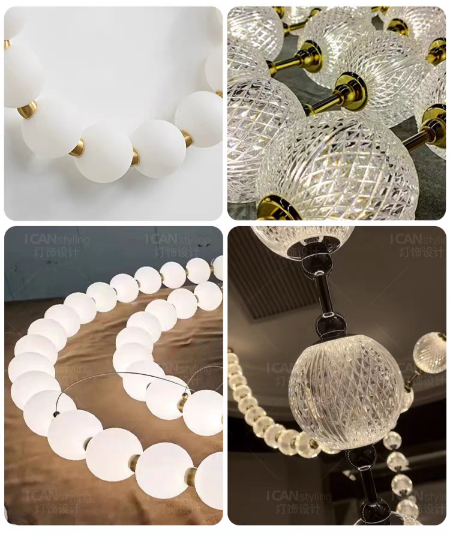 Modern Creative Pearl Necklace Chandelier for Living Room/Staircase/Foyer/Entryway - Richardrider