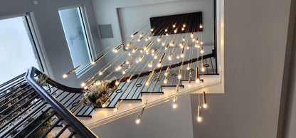 Bellini Rectangular Tubular Pendant Light Chandelier - Richardrider