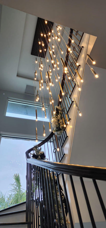Bellini Rectangular Tubular Pendant Light Chandelier - Richardrider