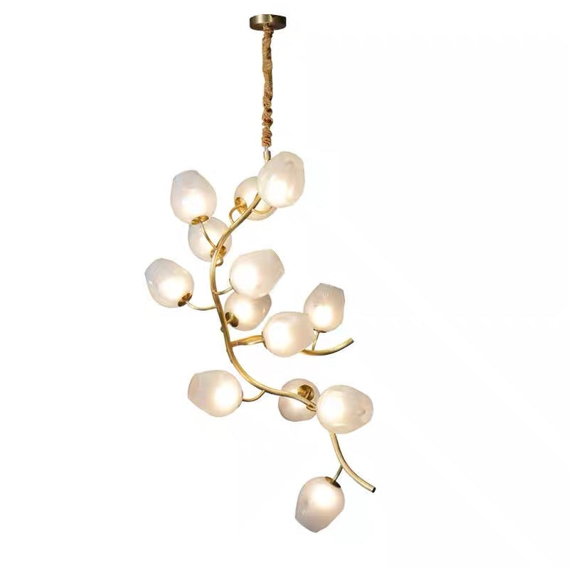 Artistic Glass Lampshade Chandelier with Branches Design for High Ceilings - Richardrider