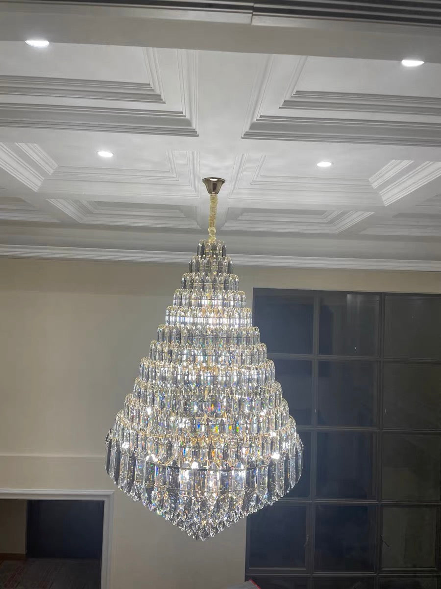 Staircase/Foyer Chandelier With High Clarity Crystals Luxury Ceiling Light - Richardrider