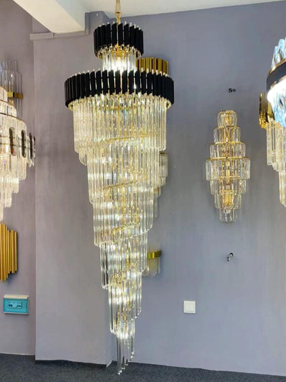 Spiral Crystal Chandelier For Foyer/ Staircase - Richardrider
