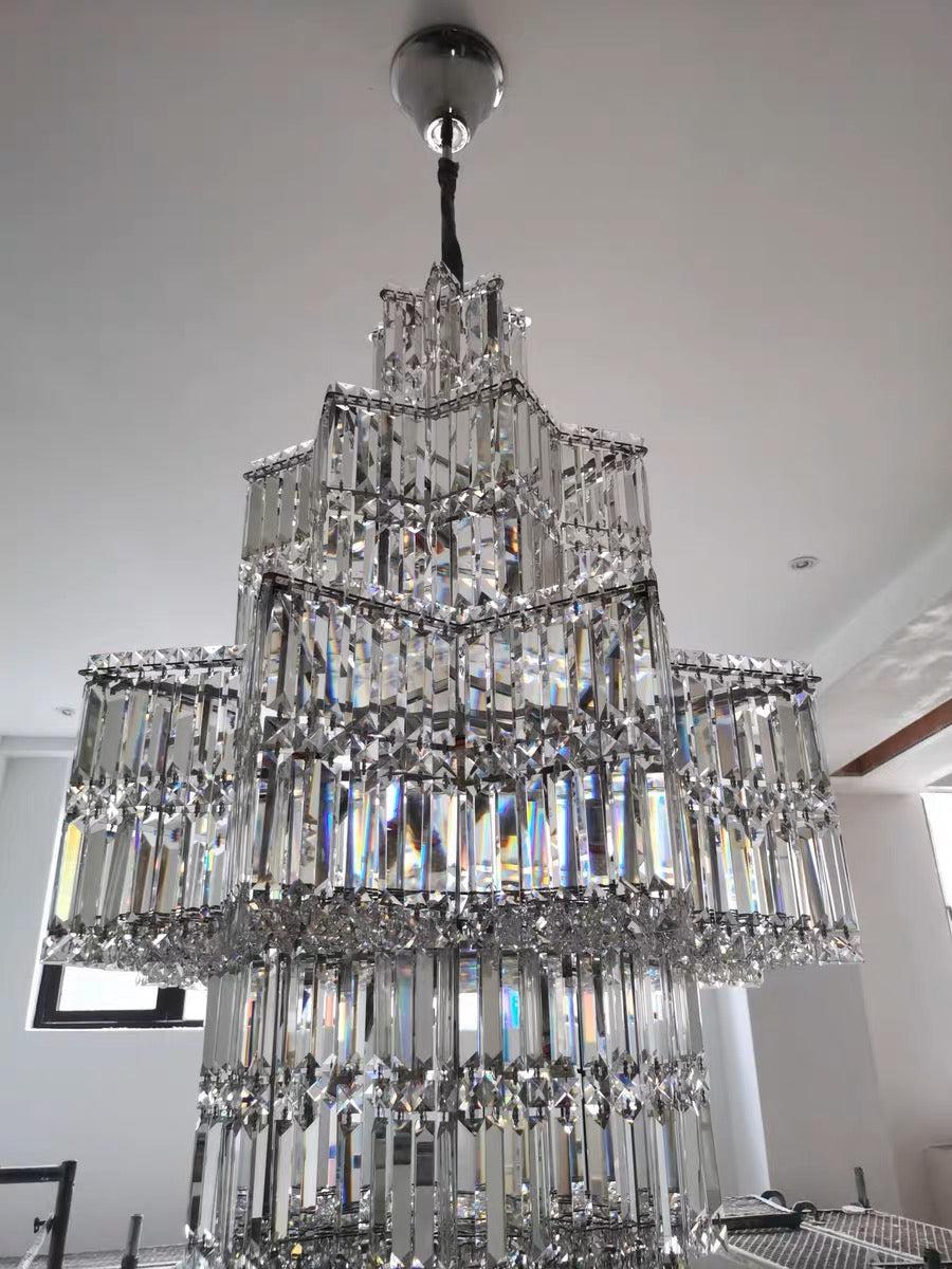Luxury Plaza Multi-Tier Crystal Chandelier for High Ceilings/Hotel Hall / 2 Story Foyer - Richardrider