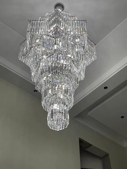Luxury Plaza Multi-Tier Crystal Chandelier for High Ceilings/Hotel Hall / 2 Story Foyer - Richardrider