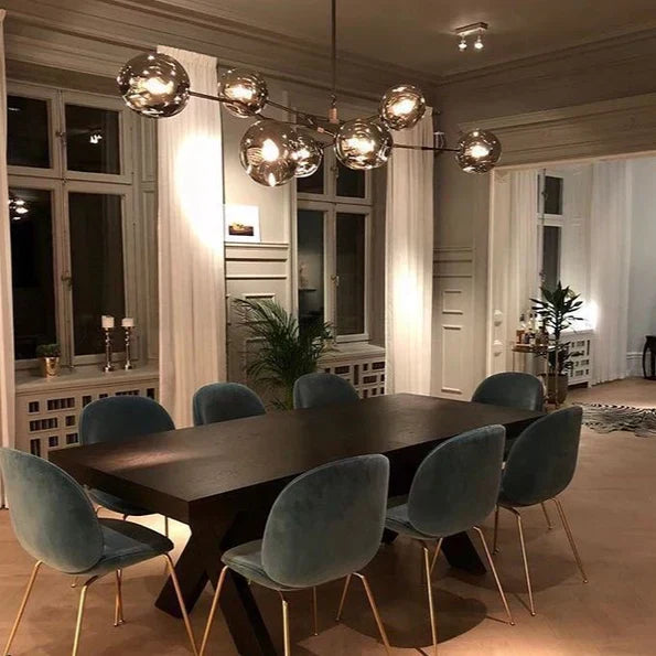 Modern Sputnik Smoky Gray/Amber Glass Branch Chandelier for Kitchen Island/Dining Room - Richardrider