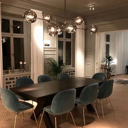 Modern Sputnik Smoky Gray/Amber Glass Branch Chandelier for Kitchen Island/Dining Room - Richardrider
