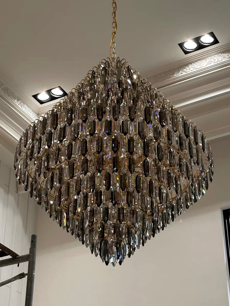 Extra Large Foyer Decorative Crystal Lighting Fixture Living Room Crystal Chandelier For Entryway Staircase - Richardrider