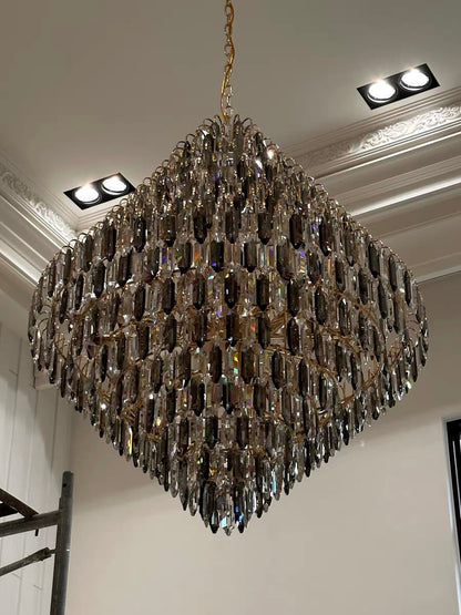 Extra Large Foyer Decorative Crystal Lighting Fixture Living Room Crystal Chandelier For Entryway Staircase - Richardrider