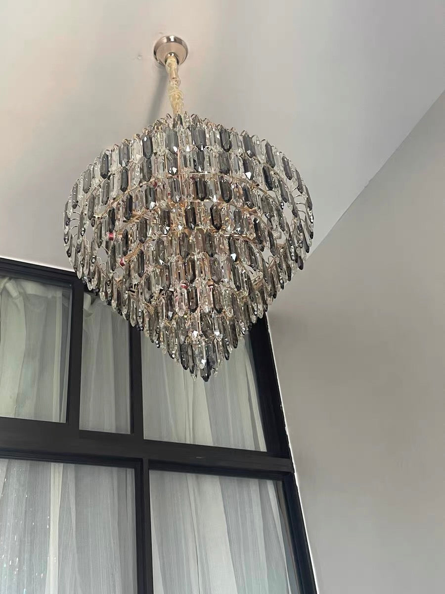 Extra Large Foyer Decorative Crystal Lighting Fixture Living Room Crystal Chandelier For Entryway Staircase - Richardrider