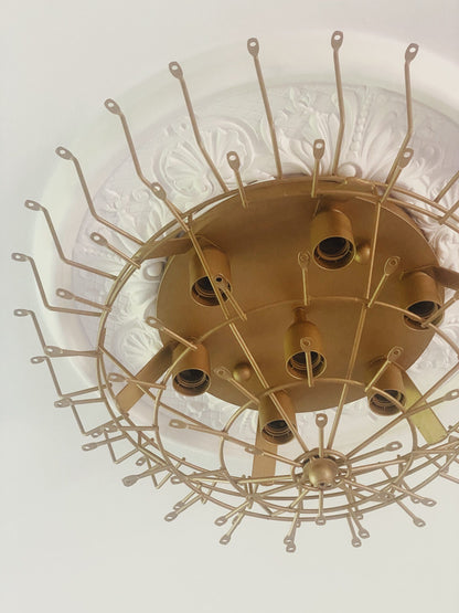 Murano Chandelier – Poliedri – 84 glasses – Smoked