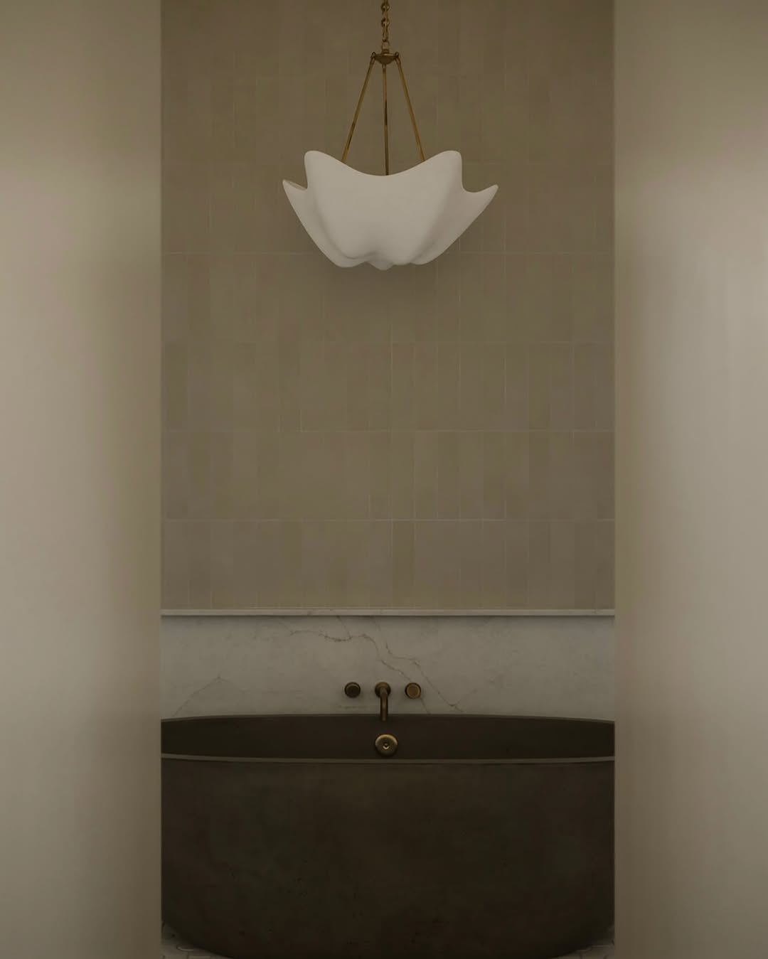 Modern White Cloudflow Pendant for Low-ceiling