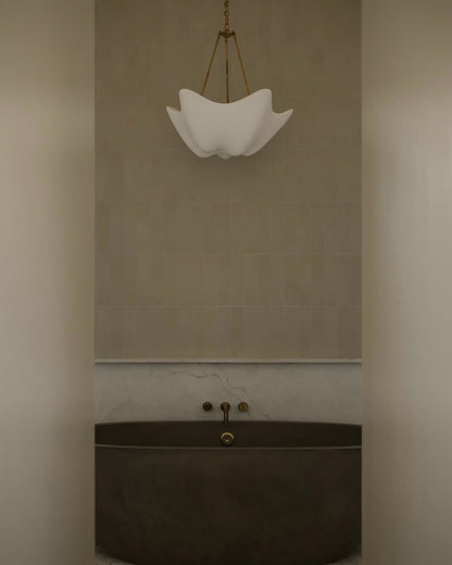 Modern White Cloudflow Pendant for Low-ceiling