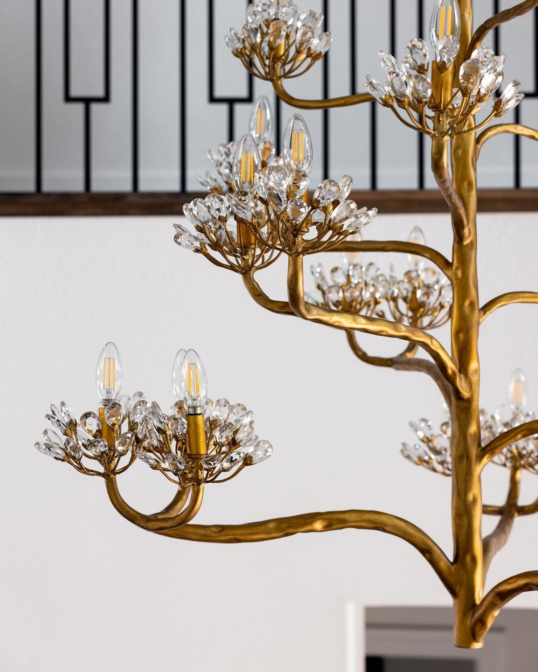 Luxury Branch Flower Chandelier in Gold for Living Room Staircase and Bedroom Lighting - Richardrider