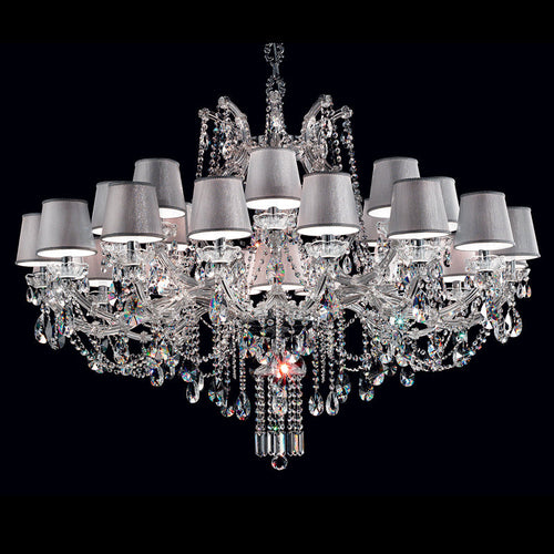 chandelier maria theresa with silver shade