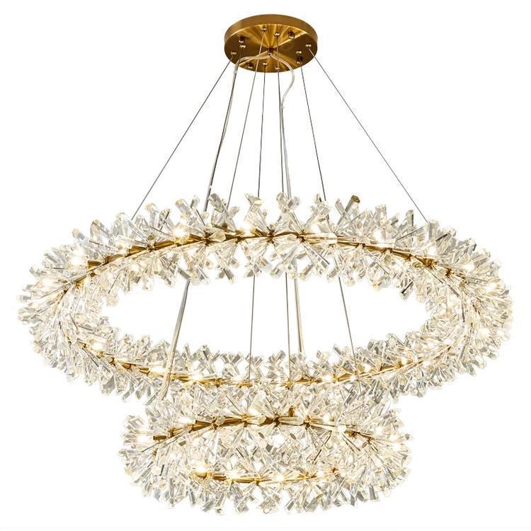 Kylia 2 Tier Ring Crystal Chandelier 60” - Richardrider