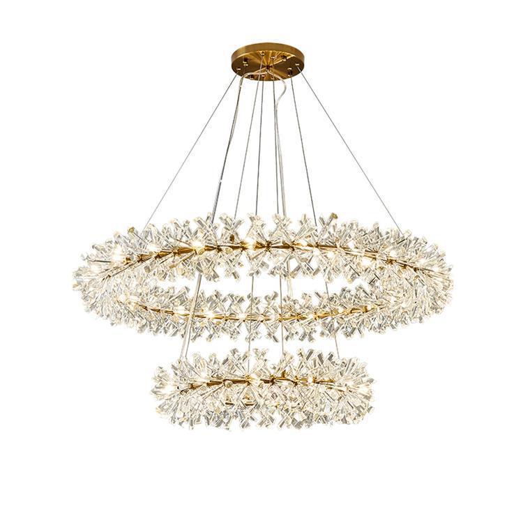 Kylia 2 Tier Ring Crystal Chandelier 60” - Richardrider