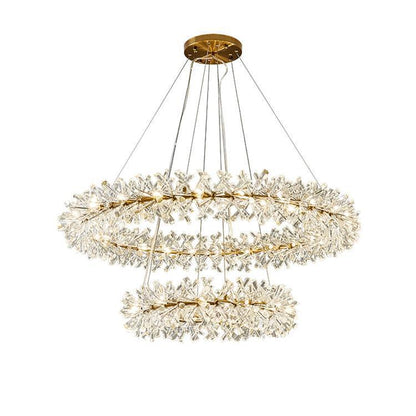 Kylia 2 Tier Ring Crystal Chandelier 60” - Richardrider