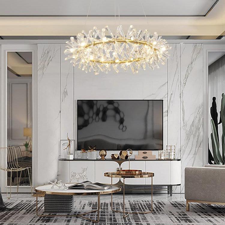 Kylia 2 Tier Ring Crystal Chandelier 60” - Richardrider
