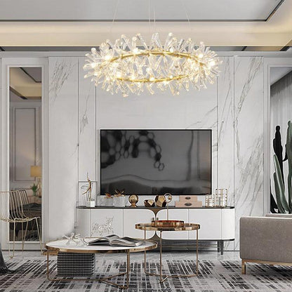 Kylia 2 Tier Ring Crystal Chandelier 60” - Richardrider