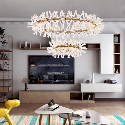 Kylia 2 Tier Ring Crystal Chandelier 60” - Richardrider