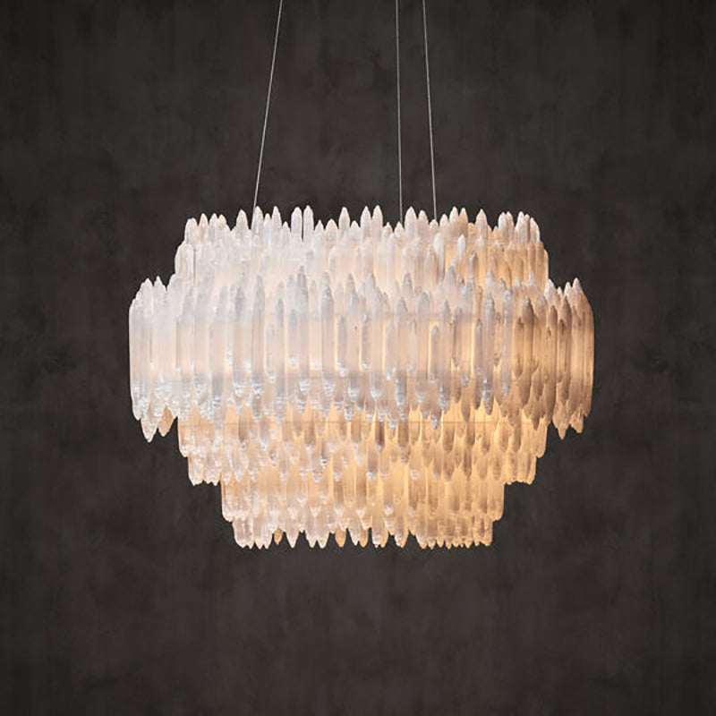 Art Selenite Layer Round Chandelier - Richardrider