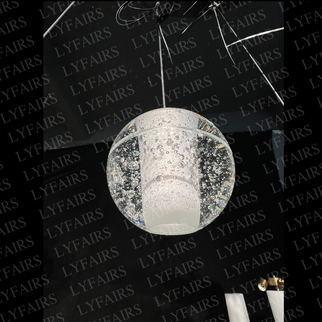 Oversized Nordic Art Round Air Bubbles Pendant Chandelier for Stairs/Spiral Staircase/Hotel Lobby