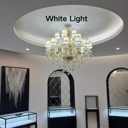 Extra Large Luxury Multi-Tiered Crystal Pendant Chandelier for High-Ceiling Rooms
