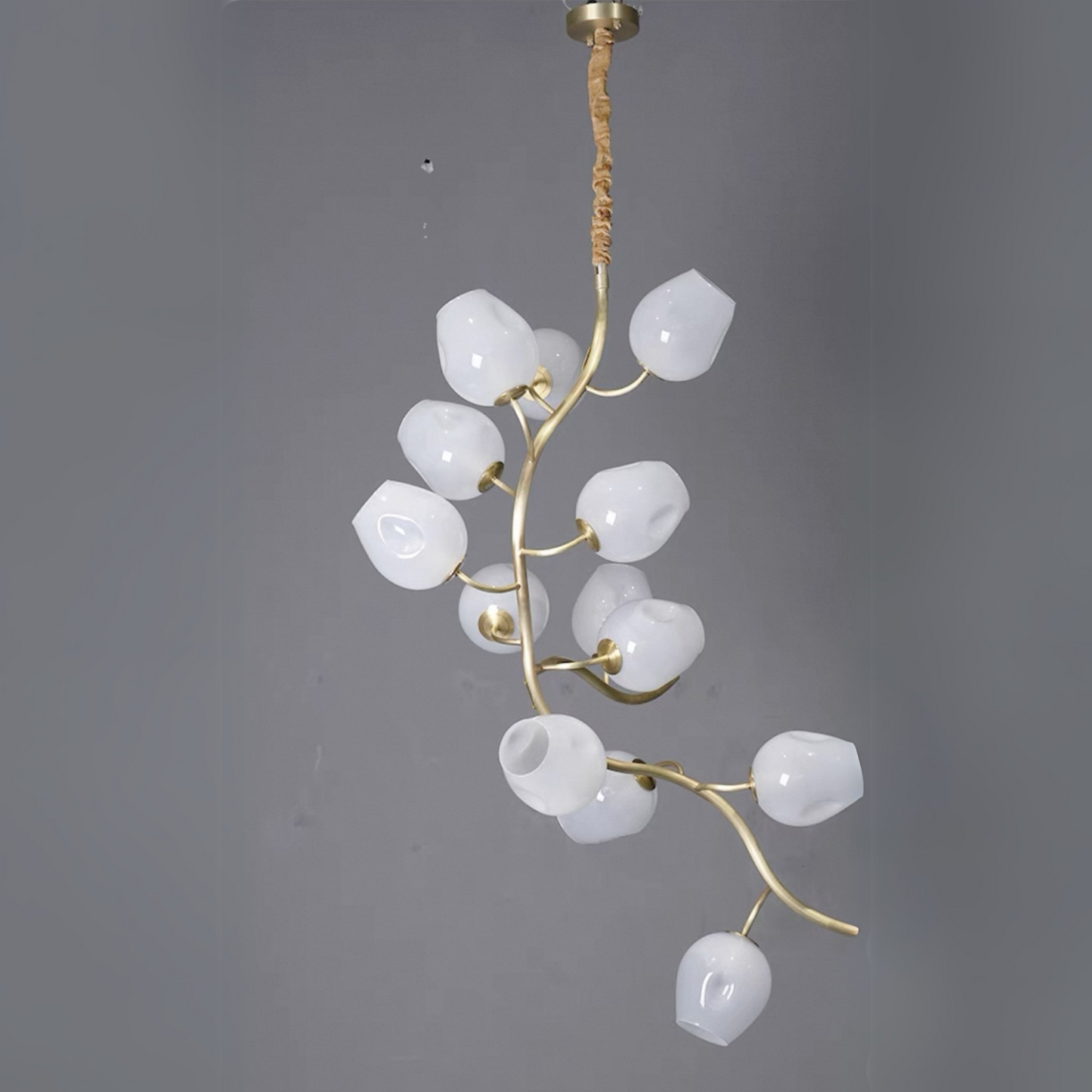 Artistic Glass Lampshade Chandelier with Branches Design for High Ceilings - Richardrider