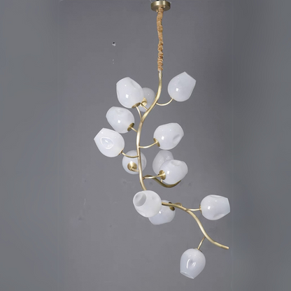 Artistic Glass Lampshade Chandelier with Branches Design for High Ceilings - Richardrider