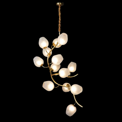 Artistic Glass Lampshade Chandelier with Branches Design for High Ceilings - Richardrider