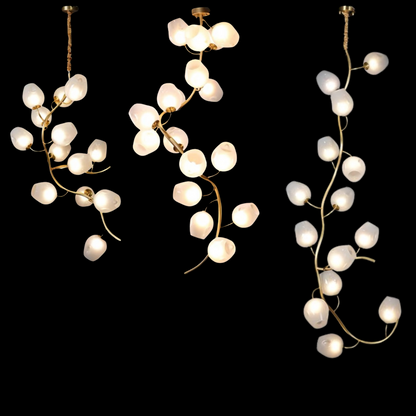 Artistic Glass Lampshade Chandelier with Branches Design for High Ceilings - Richardrider