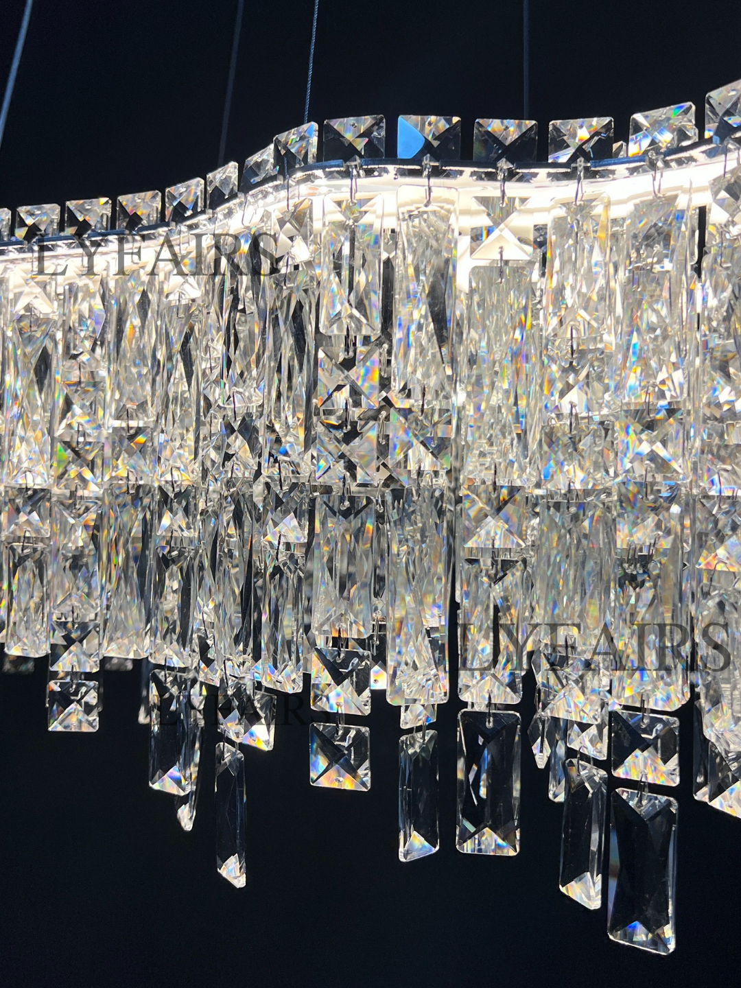 Modern Luxury Irregular Round/Oval Crystal Chandelier Set For Bedroom/Living Room/Dining Room